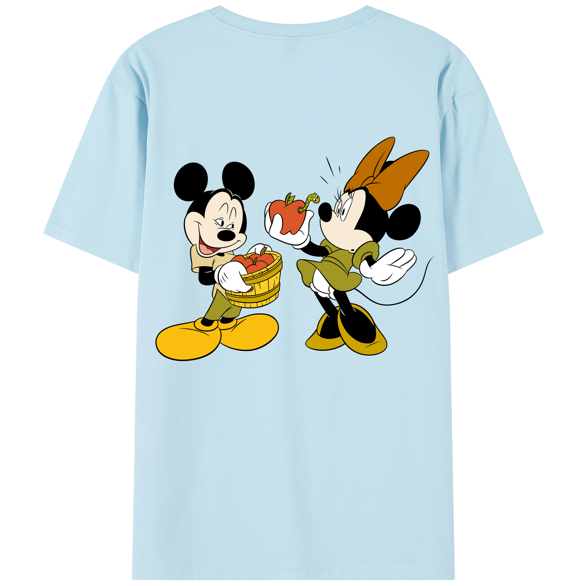 （画像用） ミッキーマウス Mickey Mouse 綿100％半袖Tシャツ（背面プリント）